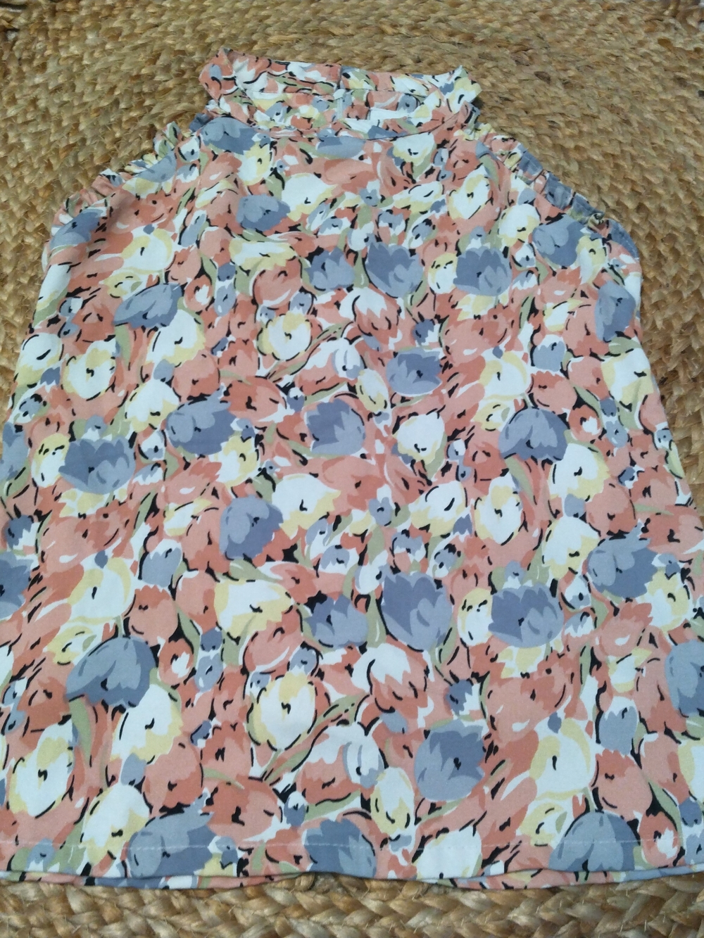 Tiny Girl Girls Floral Multicolor lined dress Zip Closure back Size 36 (90 cm) 2